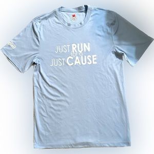 JUST RUN FOR A CAUSE HANES COOL DRY SZ:M KINGSLAND BAPTIST CHURCH ACTIVITY PROMO